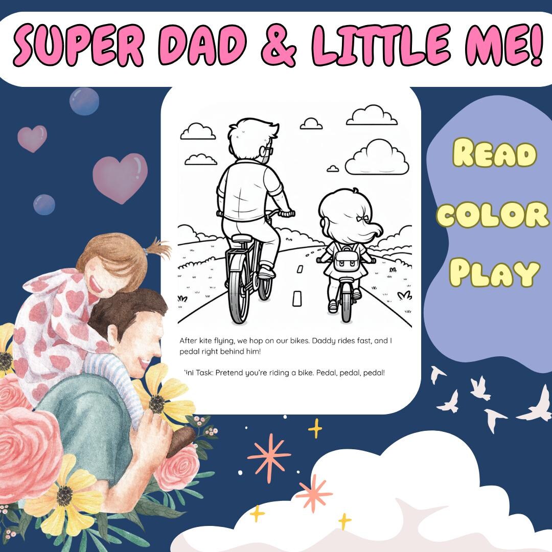 Daddy And Me Activity Book Printable Coloring Story With Games And daddy-and-me-activity-book-printable-coloring-story-with-games-and