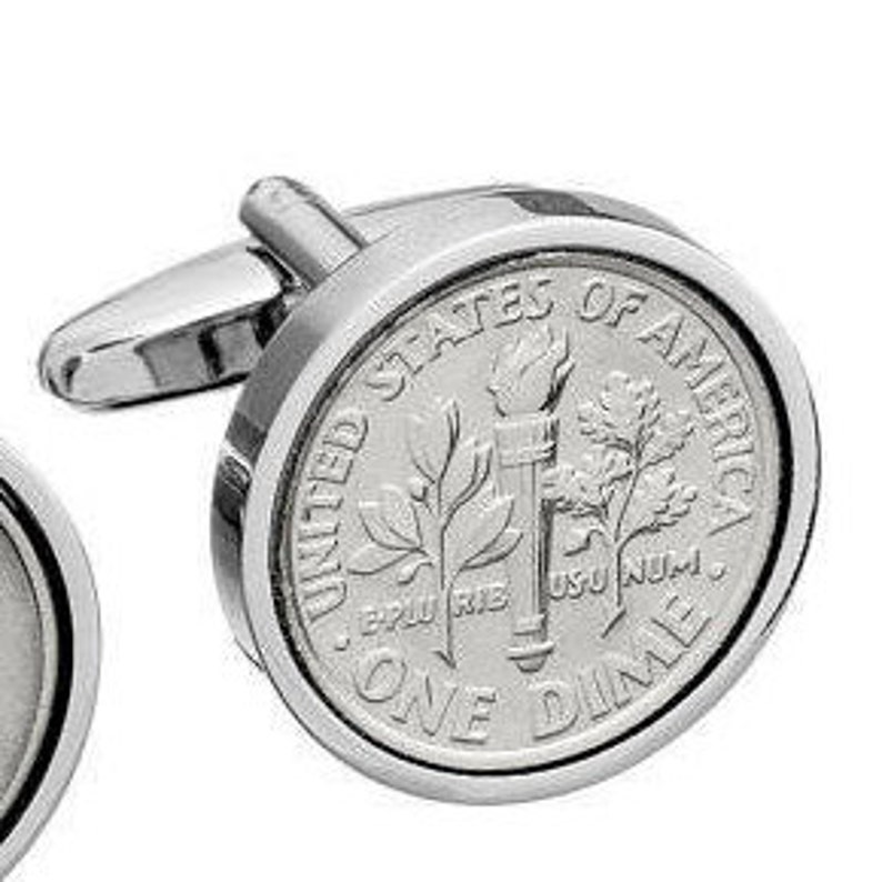 1967 American Dime coin cufflinks Perfect 52nd Birthday present gift for men Gift for father genuine 1967 handmade coin cuff links
