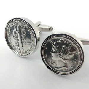 1943 Birthday Gift | 1943 American Vintage Dime coin cufflinks | Gift for Men - Gift for Dad - Gift for Husband - 1943 Handmade
