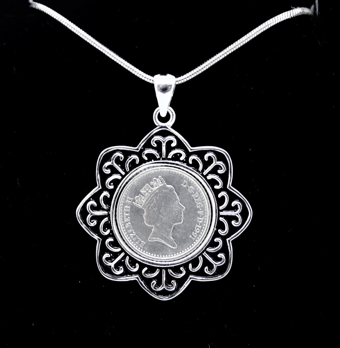 1991 English Coin Pendant Anniversary Gifts for Women 31st Etsy