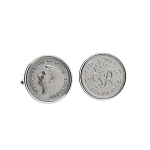 1951 Englisch Sixpence Manschettenknöpfe - 1951 Geburtstag Geschenk