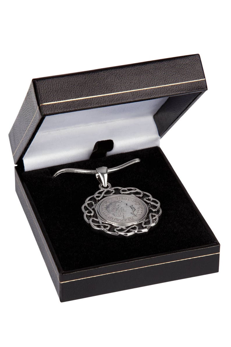 100/% satisfaction Presentation box included 84th Birthday Gift England genuine 1935 sixpence 1935 English Coin Pendant