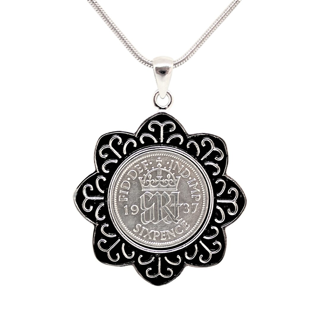 1937年製シックスペンスコインペンダント：おばあちゃんへのイギリスの誕生日プレゼント - Etsy 日本