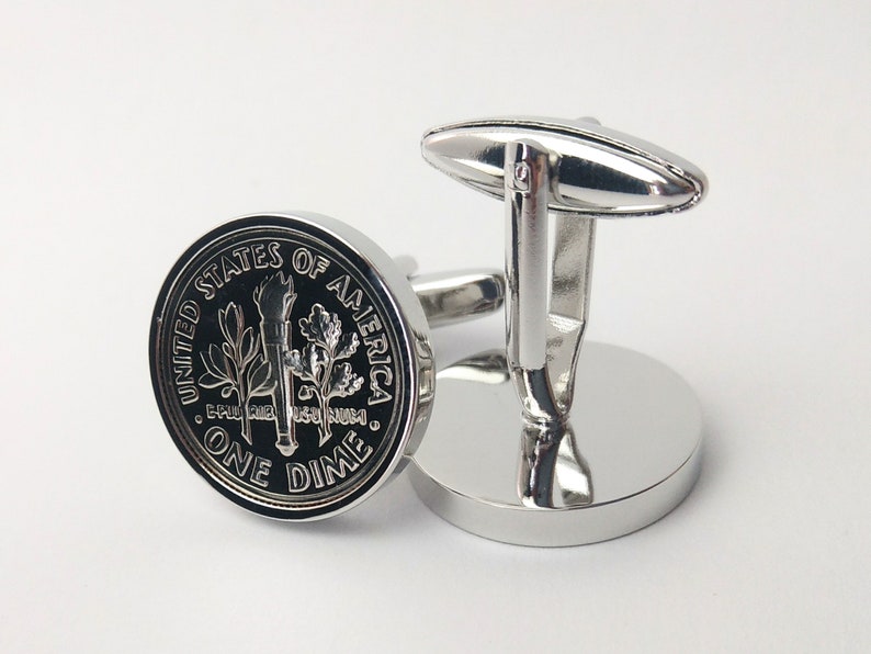 2003 Coin Cufflinks, Lucky Coin Cufflinks, 19th Wedding Anniversary Gift, Year 2003 Coin, Wedding Anniversary Gift for Men, Lucky Gifts image 3