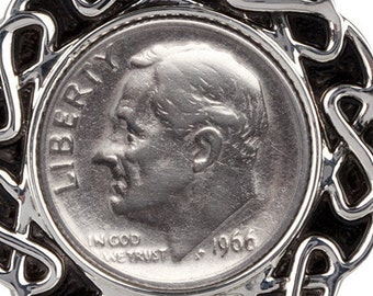 Collar con colgante de moneda de seis peniques de 1966 para 60.º cumpleaños: regalo de cumpleaños hecho a mano