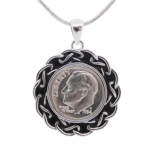40th Birthday Anniversary - 1984 Birthday Gift - 1984 Coin Pendent - Includes snake chain & presentation box - 100% satisfaction