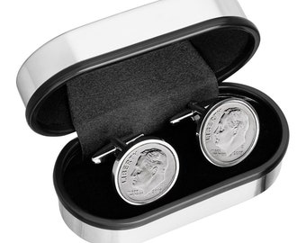 10th year Anniversary Gift, 2014 Cufflinks, Tin Anniversary gift- 10 years married-10 year tin gift-wedding cufflinks