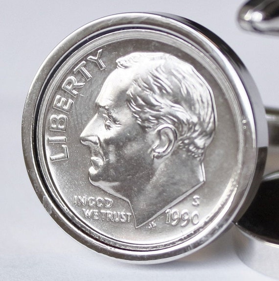 Premium 2011 American Dime for a 7th Birthday or Anniversary Cufflinks