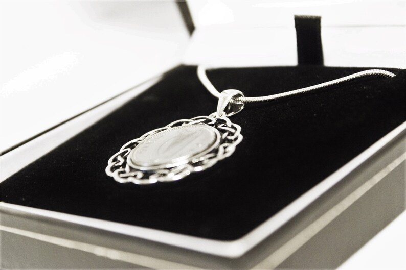 Birthday Gifts for Women Lucky Gifts 53rd Birthday Gift for Woman 1968 Irish Threepenny Pendant Celtic Gifts for Women Irish Harp Coin