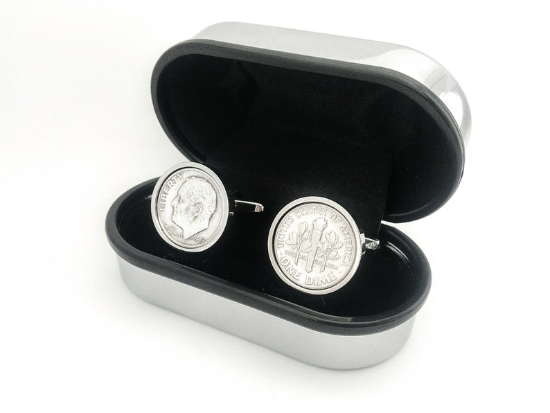 2003 Coin Cufflinks, Lucky Coin Cufflinks, 19th Wedding Anniversary Gift, Year 2003 Coin, Wedding Anniversary Gift for Men, Lucky Gifts image 6