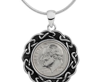 1996 Dime Jahrestag Anhänger - Glück Münze Schmuck Geschenk