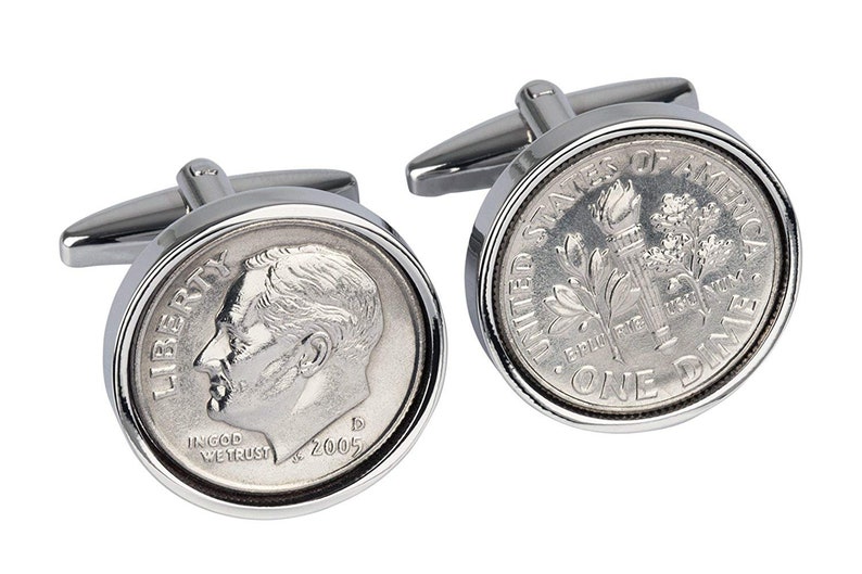 Mint 2005 Coin Cufflinks 14th Wedding Anniversary 100/% Satisfaction Guarantee