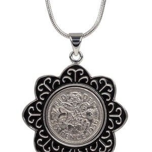 1956 Birthday Gift - 1956 English Coin Pendant- Snakechain and presentation box included - 100% satisfaction - 3 day delivery option