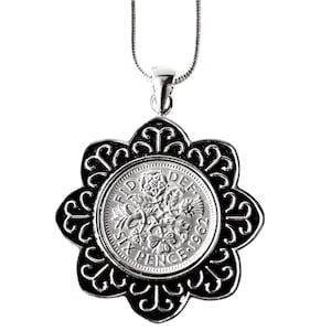 1962 Birthday Gift - 1962 English Coin Pendant - Snakechain and presentation box included - 100% satisfaction - 3 day delivery option