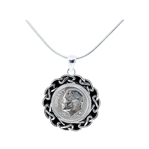 Year 2000 Pendant, 2000 Wedding Anniversary Gift, Lucky Coin Pendant, Lucky Coin Gift for Her, Year 2000 Coin, 2000 Coin Necklace