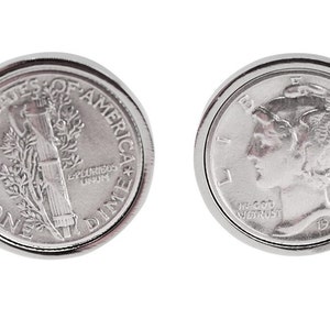 1943 Birthday Coin Cufflinks | 1943 US Dime Cufflink Set | Gift for Men Handmade Personal