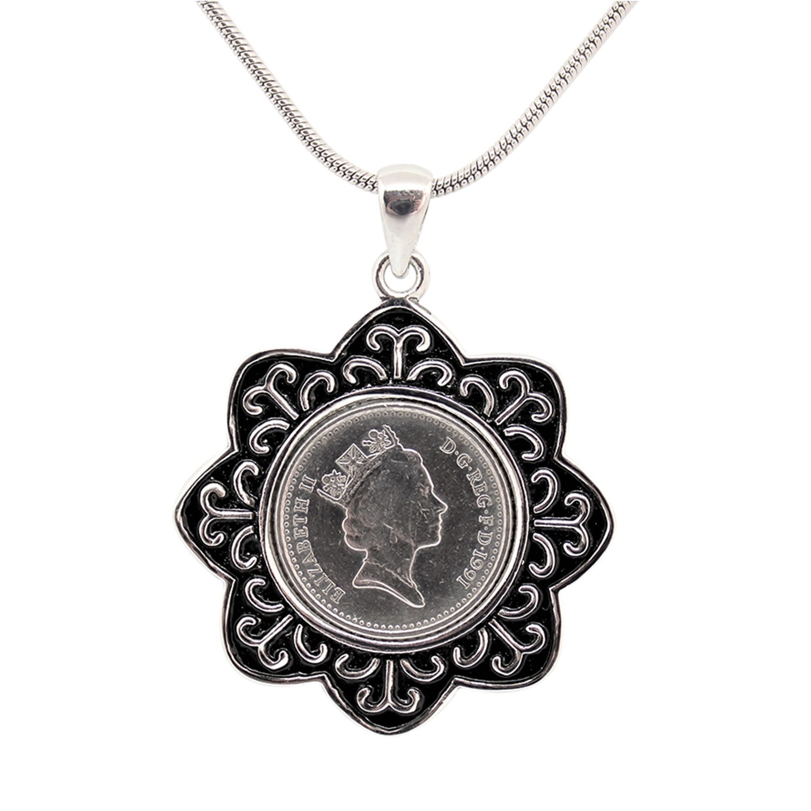 1991 English Coin Pendant Anniversary Gifts for Women 31st Etsy