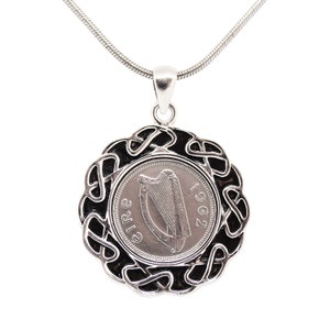 1962 Irish threepence Pendant - 1962 Birthday for Woman - Lucky Coin Necklace - 1962 Birthday Pendant - Handmade Necklace for Women