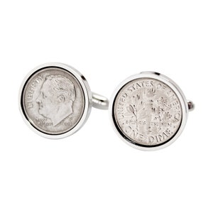 2003 Coin Cufflinks, Lucky Coin Cufflinks, 19th Wedding Anniversary Gift, Year 2003 Coin, Wedding Anniversary Gift for Men, Lucky Gifts image 1