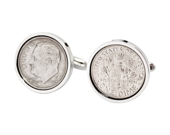 21st Birthday 2003 Coin Cufflinks, Lucky Coin Cufflinks, 21 Years Wedding Anniversary Gift, Year 2003 Coin, Wedding Anniversary Gift for Men