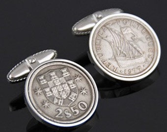 Gemelos de monedas de escudo de Portugal: escudos vintage raros