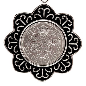 1965 Sixpence Coin Pendant: Lucky English Birthday Gift