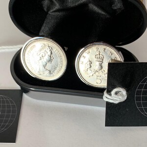 English Coin Cufflinks - Genuine England Coin Cufflinks from World Coin - 100% satisfaction guarantee.