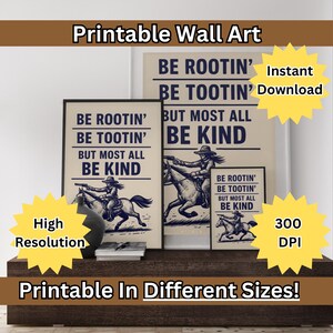 Vintage Cowboy Quote Print: Minimalist Western Wall Art (Digital Download
