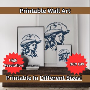Cowgirl Art Print: Western Home Decor (Digital Download)