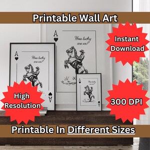 Cowboy Ace of Hearts Art Print: Western Quote (Digital Download)