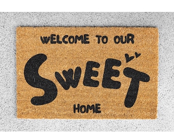 Welcome Doormat Personalized Doormat Custom Doormat Welcome To Our Home Doormat Welcome Mat