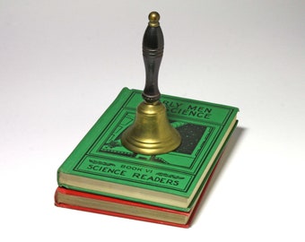 Vintage  Small Bronze School Bell - circa 1950's