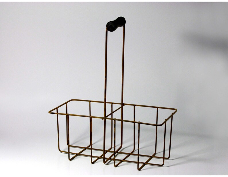 Vintage Milk Bottle Carrier Wire Basket with Milk Bottles Etsy