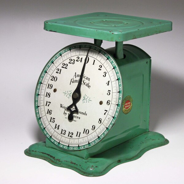 Vintage Green Kitchen Scale - circa 1930's by American Family