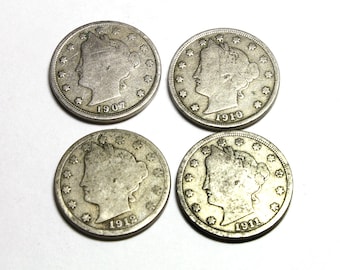 Vintage Liberty Nickels Coin Collection - circa early 1900's