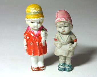 Vintage Pair of Penny Dolls -  circa 1920 's