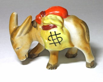 Vintage Donkey Coin Bank - circa 1940's