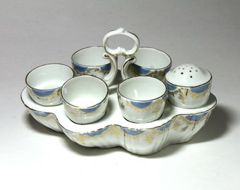 Vintage Egg Cup Cruet Set  - circa 1910's