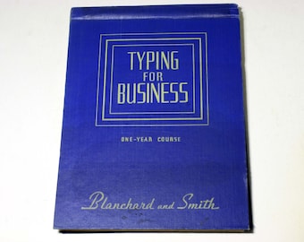 Vintage Typing for Business Typewriting Book  - circa 1946