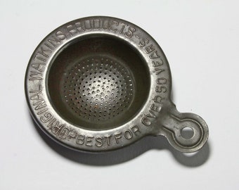 Vintage Watkins Products Embossed Strainer - circa 1920's