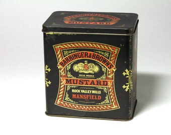 Vintage Barringer & Brown's Mustard Advertising Tin - circa 1920's