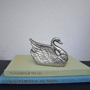Porta lettere e tovaglioli vintage a forma di pesce placcato in argento - decorazione da tavola di design italiano - accento da cucina costiero - organizer da ufficio nautico - regalo
