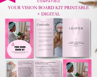 Visionsboard Kit | Druckbares Vision Board | Digitales Planungs-Tool | Vision Board Download | Manifestations Kit