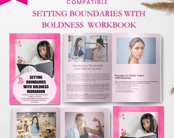 Setting Boundaries With Boldness Workbook | Digital Workbook for Women | Self-Empowerment | Printable Boundaries Guide | Self-Respect Tool