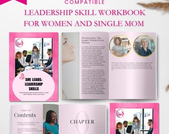She Leads: Leadership Skills for Women Workbook | Digital Empowerment Planner | Printable Career Growth Guide for Ambitious Women