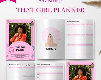 That Girl Planner | Daily Routines, Habits, Goals & Glow-Up Tracker | Aesthetic Printable PDF