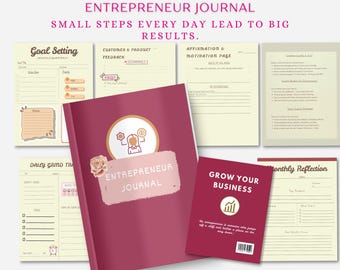 Diario de emprendimiento y agenda de negocios: guía para mujeres emprendedoras. Visión, marca, marketing y crecimiento.