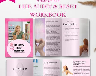 Life Audit & Reset Workbook | Personal Growth Planner | Self-Reflection and Goal Setting | Digital PDF Printable