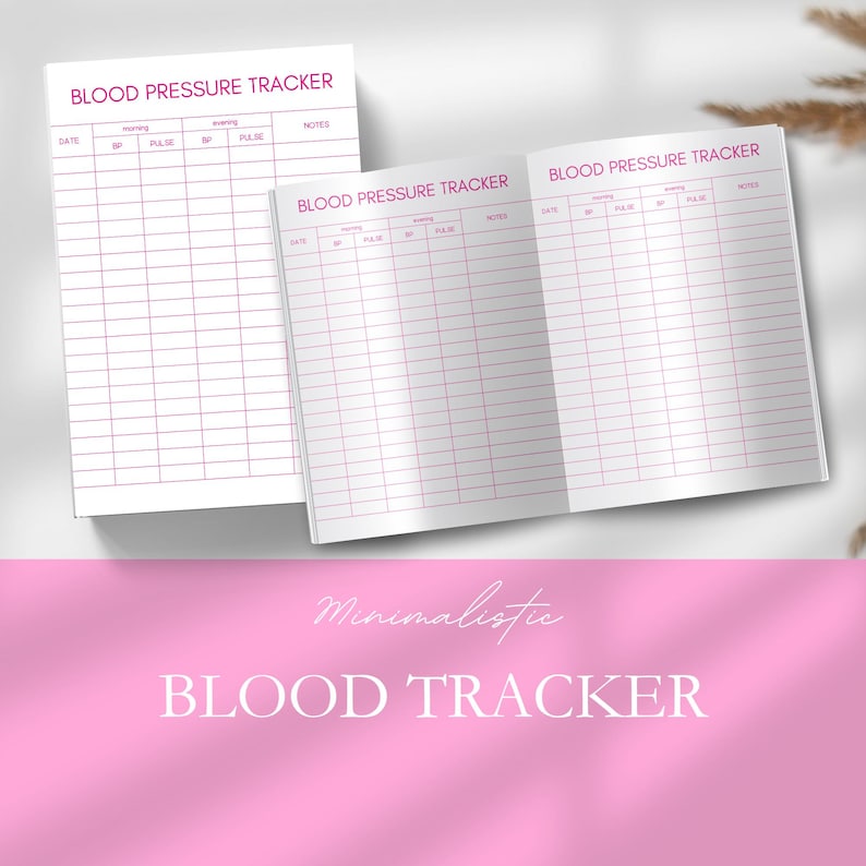 Blood Pressure Tracker Printable | Digital Blood Pressure Log | Health ...