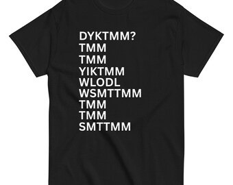 マフィンマンを知っていますか？ DYKTMM 懐かしい名言Tシャツ